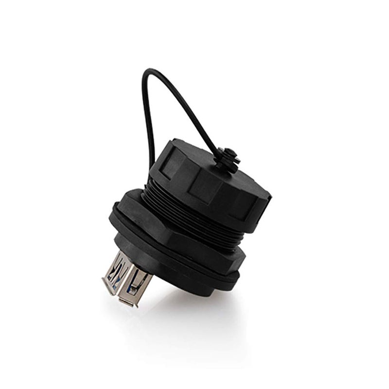 CNLINKO YU-USB3-JSX-01-001 USB3.0 Panel Mount IP67 Waterproof USB Wall Socket PBT Material Plastic Series USB Female Type A Round USB Connector - Image 4